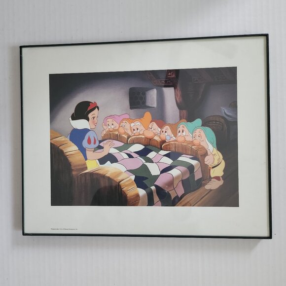 Set of 2 Disney Snow White And The 7 Dwarfs Exclusive Lithograph Portfolio 2001 - Picture 6 of 10